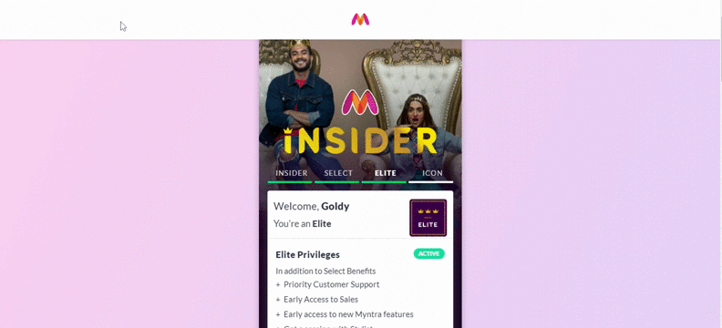 Gamification Example_Myntra Insider