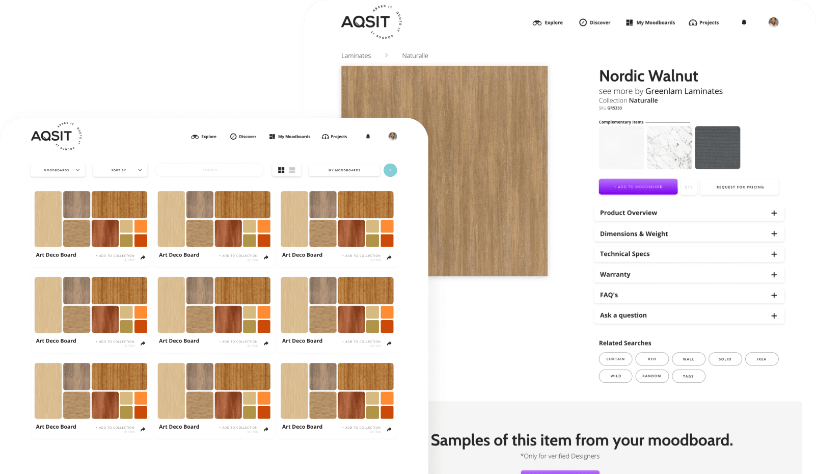 Marketplace for interior design materials banner