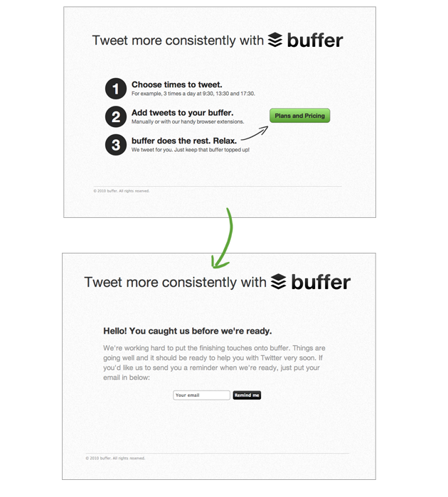 Buffer-Minimum Viable Product Example