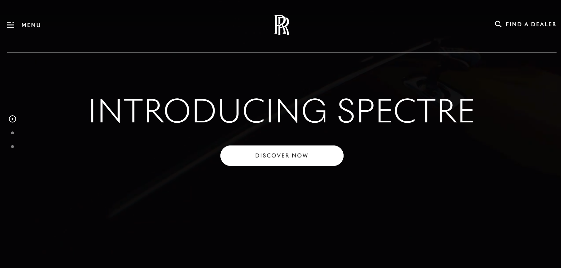 Landing page of Rolls-Royce 