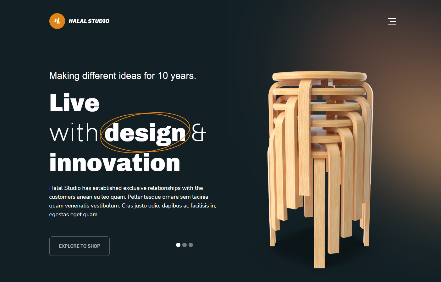 Landing page of Furniture Website Landing page of JUO Studio Landing page of Sergio Rodrigues Atelier Landing page of Mobilitop Landing page of Intobello 