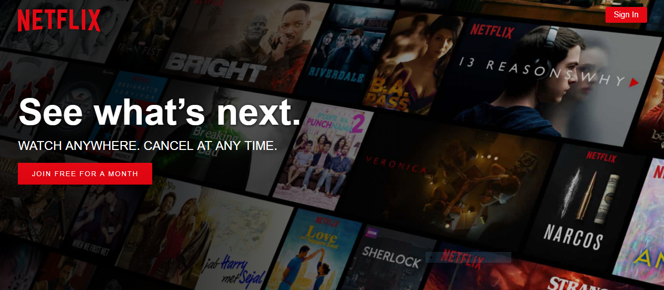 Netflix website design idea to imrove conversion rate