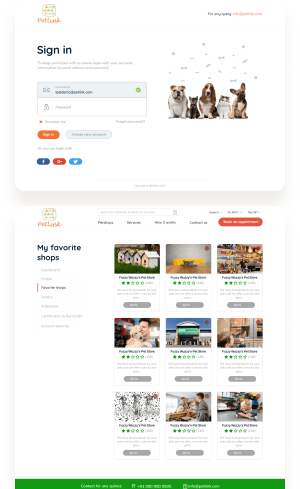 FoodTech: Pet Products and Services Marketplace designs