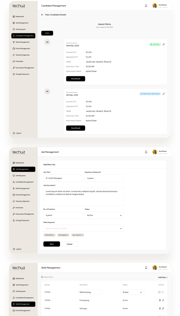 HR Software for Interview Management designs